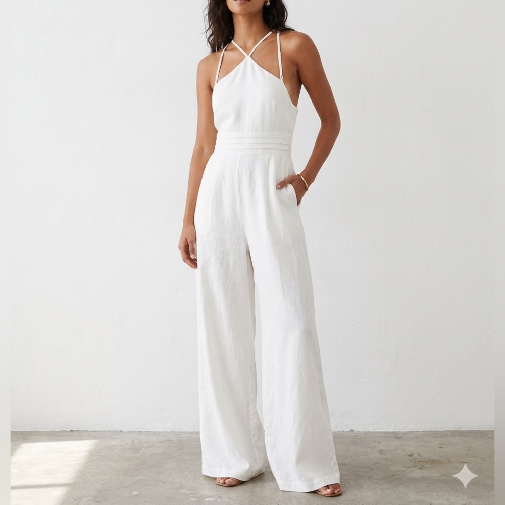 Chic Cream Backless Women's Dress